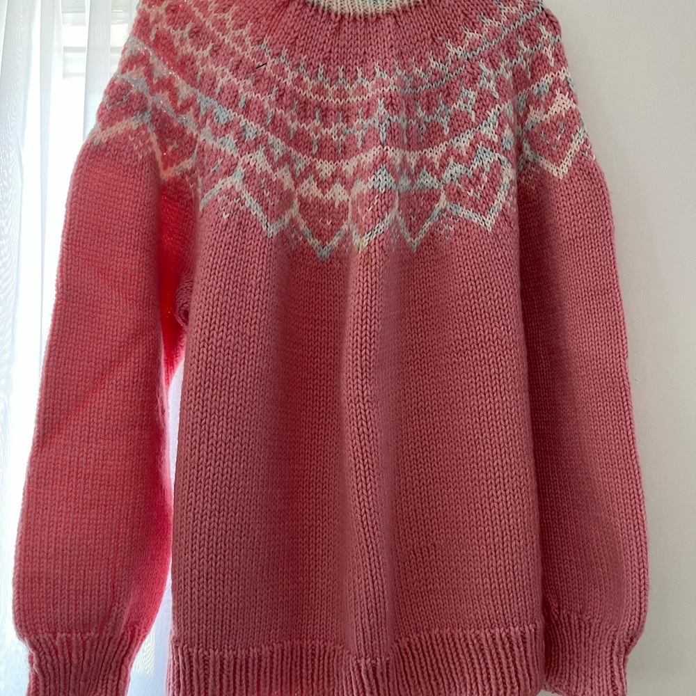 Homemade knitted sweater